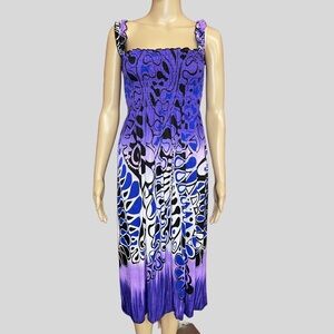FC Purple Abstract Sun Dress Size L/XL